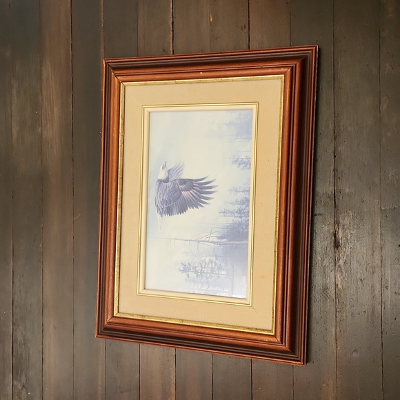 Vintage Other - Vintage Solid Wood Frame with Robert Bateman Cut Out Picture